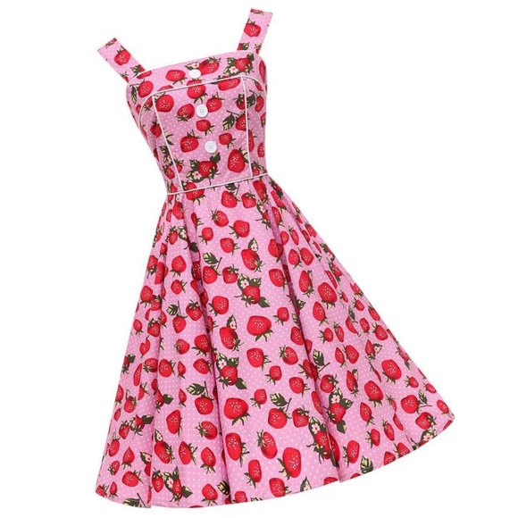 Dresses & Skirts - Pin Up Strawberry Fruit Swing Dress